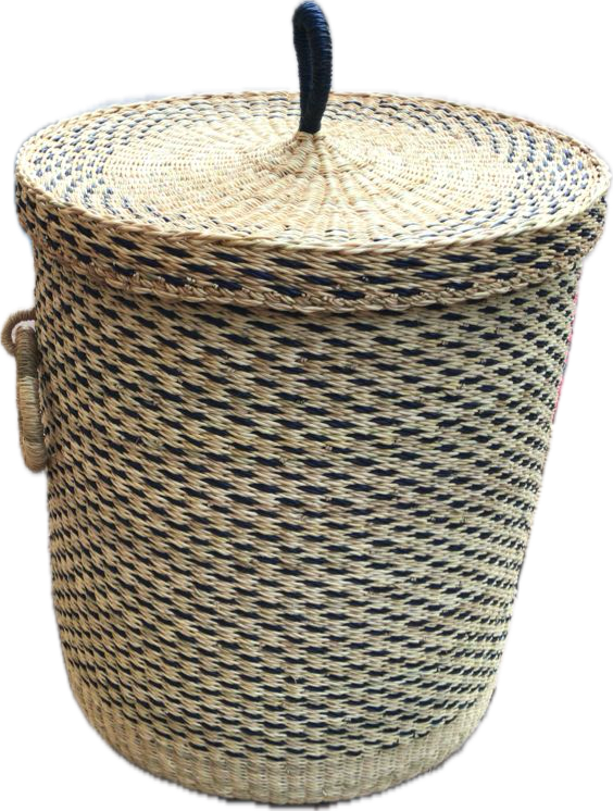 Noir and Natural, Laundry Hamper, Black