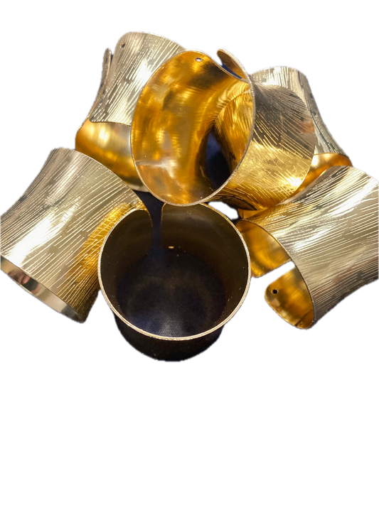 Gold Napkin Rings, Set of 6